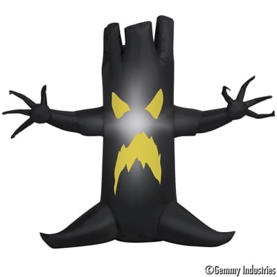 Airblown Halloween Light Spooky Black Tree 3.7 ft