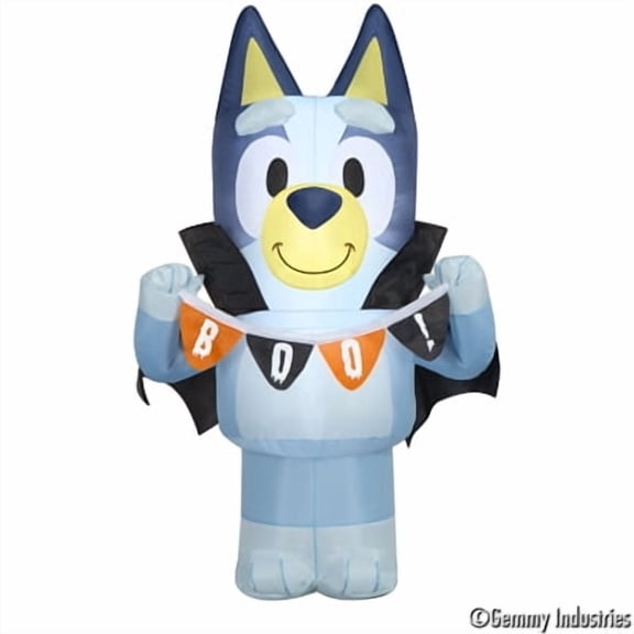 Airblown Halloween Light Bluey in Purple Vampire Costume 3.5 ft