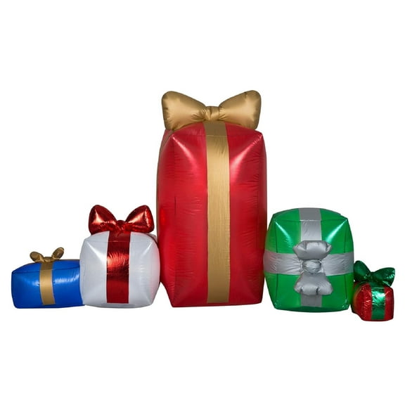 Airblown Inflatable Fuzzy Gift Box Scene 7.5 FT Length