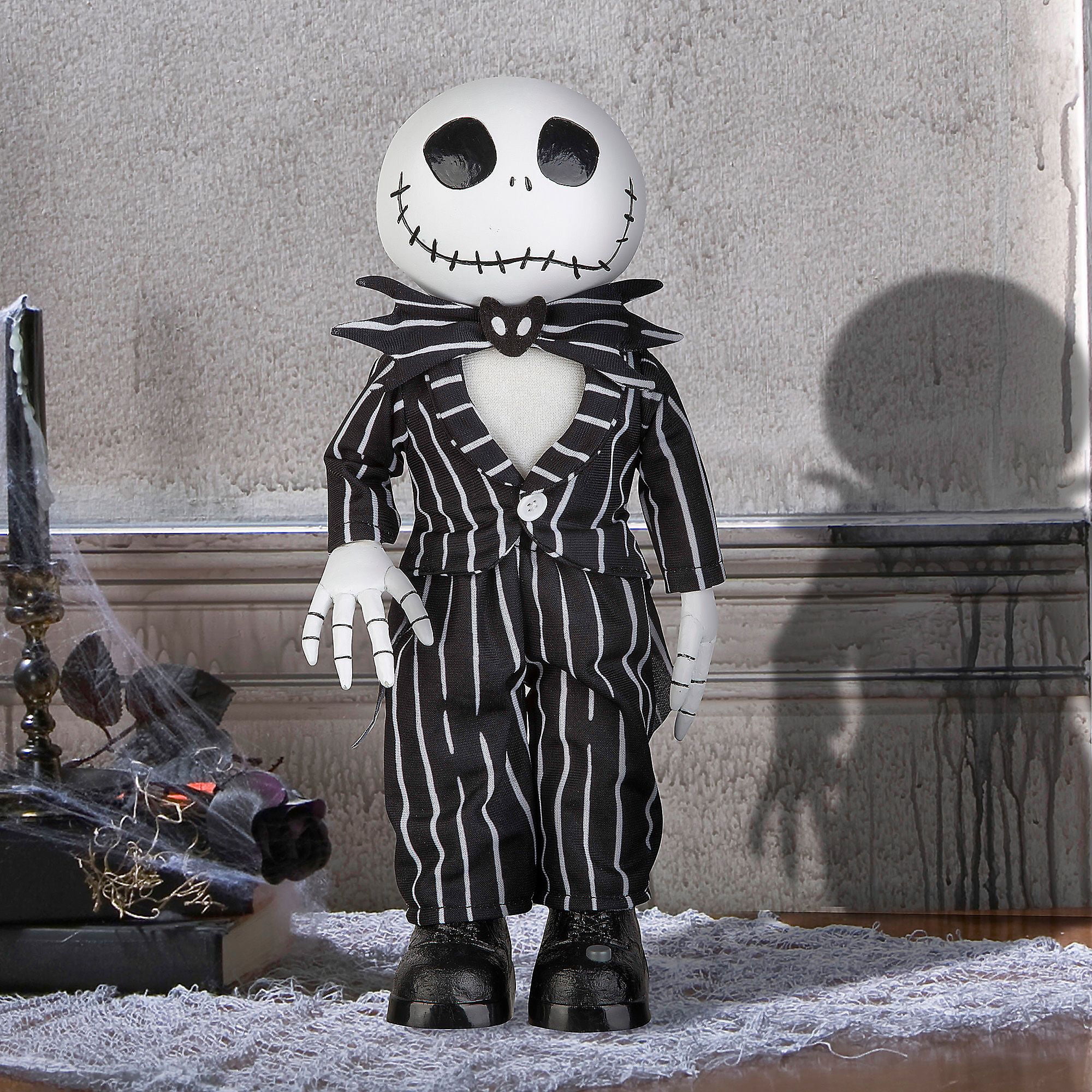 Disney 10.63-in Musical Animatronic The Nightmare Before Christmas Jack  Skellington Doll Tabletop Decoration in the Halloween Decor department at