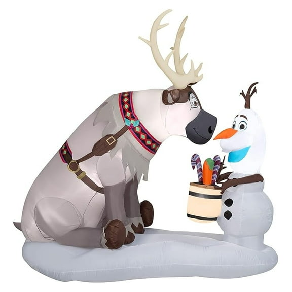 Airblown Inflatable Olaf and Sven with Candy Canes 7 Feet