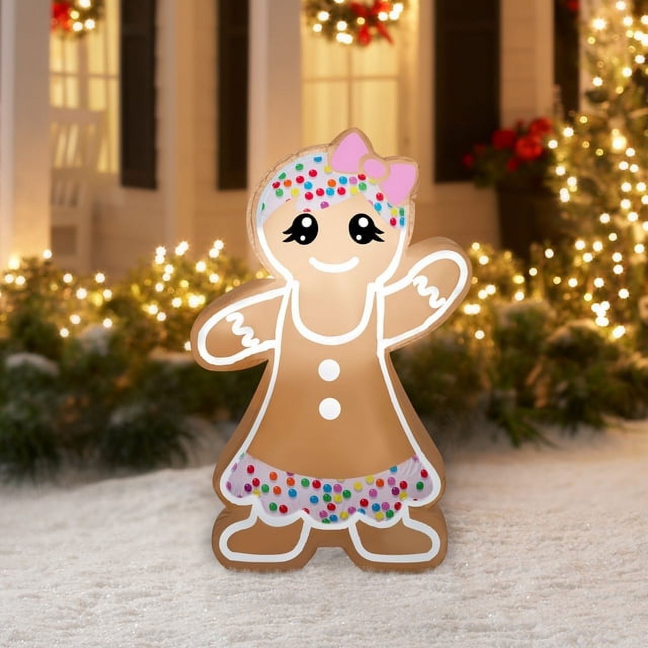 Airblown Inflatables 4 Foot Christmas Gingerbread Girl, by Holiday Time