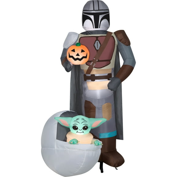 Airblown Inflatables G08 228280X The Child & Mandalorian Pumpkin Scene, Star Wars