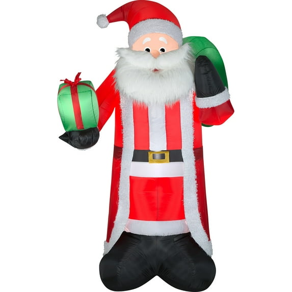 Airblown Inflatables Santa with Fuzzy Plush Fabric,8 ft.