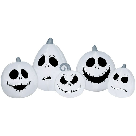 Gemmy Airblown Inflatable Jack Skellington White Pumpkin Collection