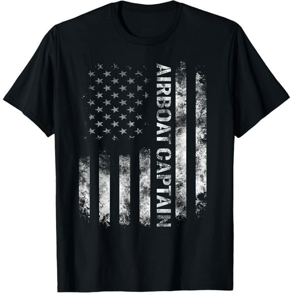 Airboat Captain T-Shirt | USA Patriotic American Flag T-Shirt100% cotton