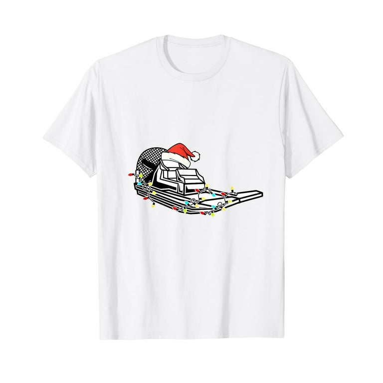 Airboat Santa Hat Funny Airboating Airboat Captain Christmas T-Shirt Airboat Santa Hat Funny Airboating Airboat Captain Christmas T-Shirt