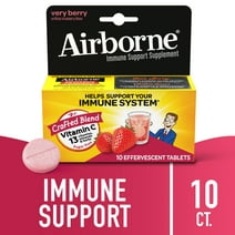 Airborne 1000mg Vitamin C Immune Support Effervescent Tablets, Very Berry Flavor, 10 Count