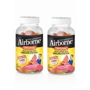 Airborne Assorted Fruit Flavored Gummies, 63 count - 750mg of Vitamin C and Minerals & Herbs Immune Support Pack of 2