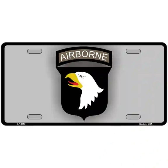 Airborne Eagle Novelty Metal License Plate 24" x 12" Large