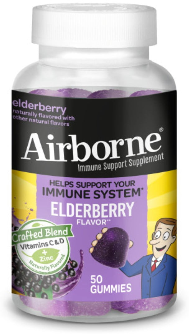 Airborne Elderberry Gummies 50 ct (Pack of 4)