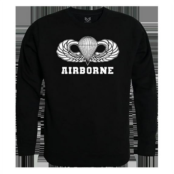 Airborne Graphic Crew Neck T-Shirt, Black - Extra Large