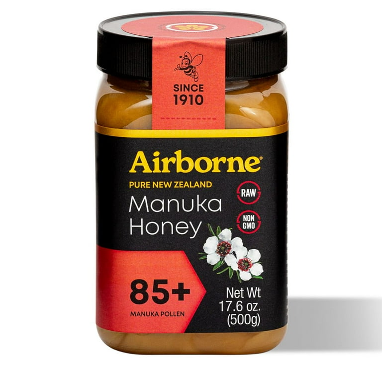 Airborne Honey Manuka Honey 85+, Raw & Unfiltered, New Zealand