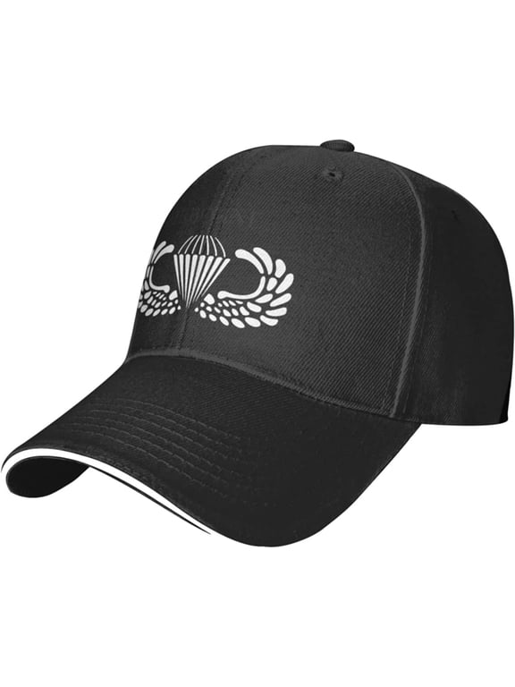Airborne Jump Wings Army Paratrooper Hat Classic Adjustable Baseball Cap Trucker Hat for Men Women Cap