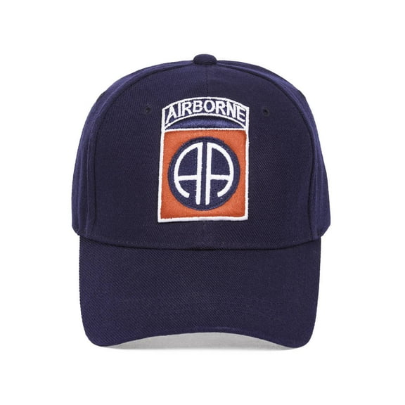 Airborne Logo Navy Hook & Loop Adjustable Cap
