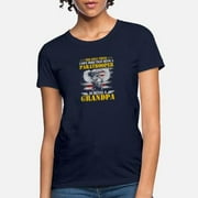 Airborne Paratrooper Grandpa Flag Veterans Day Women's T-Shirt