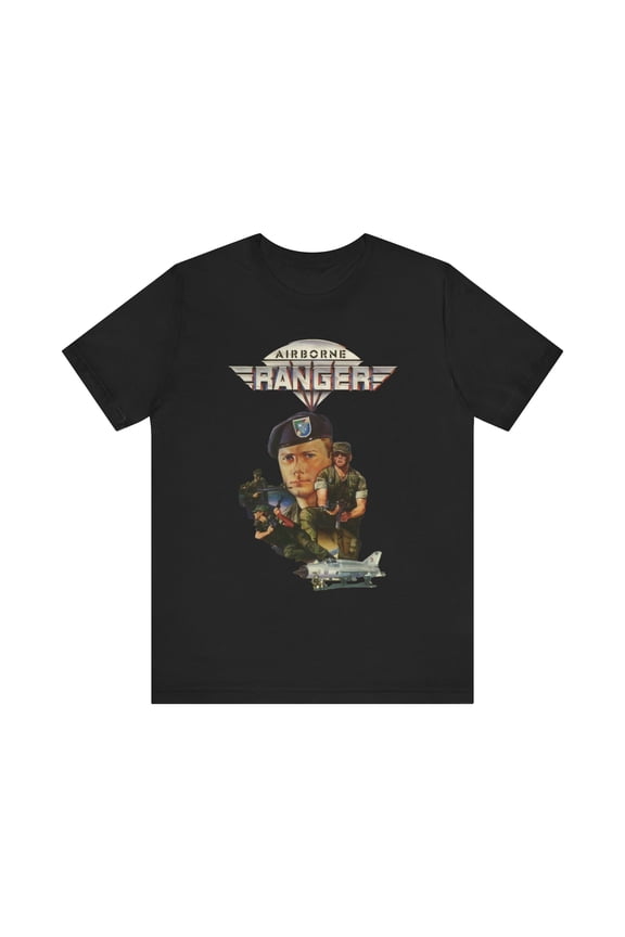 Airborne Ranger Microprose 90s PC Game Cover Art Unisex Jersey Short Sleeve Tee