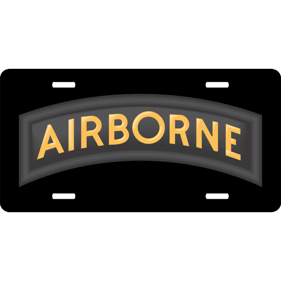 Airborne Tab License Plate