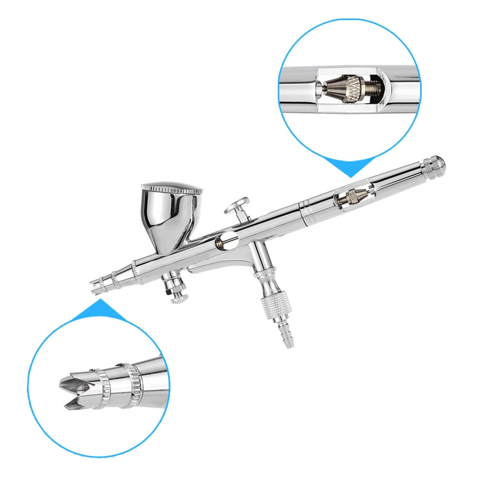 Airbrush,Airbrush Set Feed Dual Airbrush Nail Tool Feed Airbrush Par Pour Model Air 0.2mm 9cc Brush Nail Paint Spray 0.2mm Uteam À Alimentation Peinture De Brush Pour Peinture Tattoo Paint