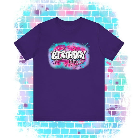 Airbrush Apparel Birthday Queen Unisex Jersey Short Sleeve Tee