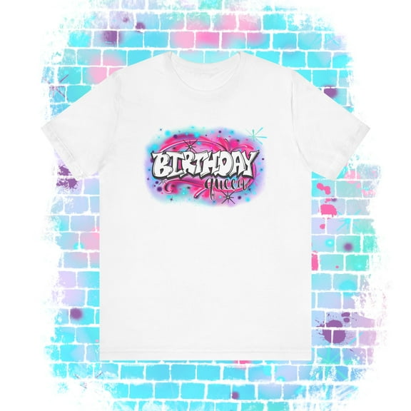 Airbrush Apparel Birthday Queen Unisex Jersey Short Sleeve Tee
