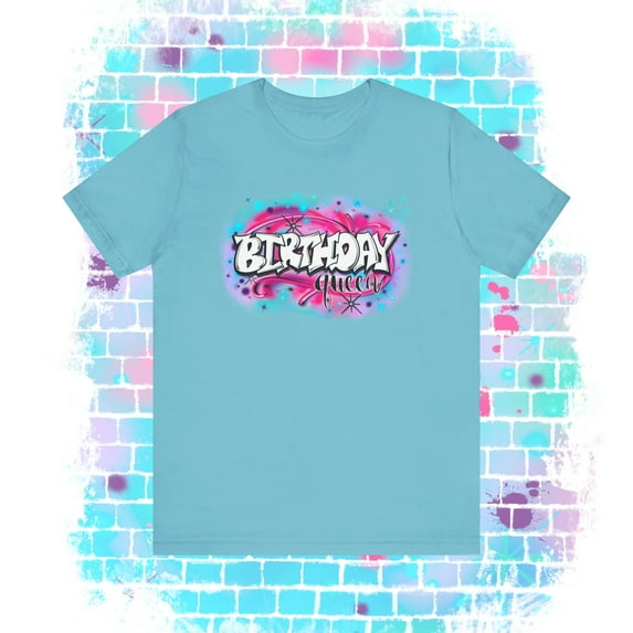 Airbrush Apparel Birthday Queen Unisex Jersey Short Sleeve Tee