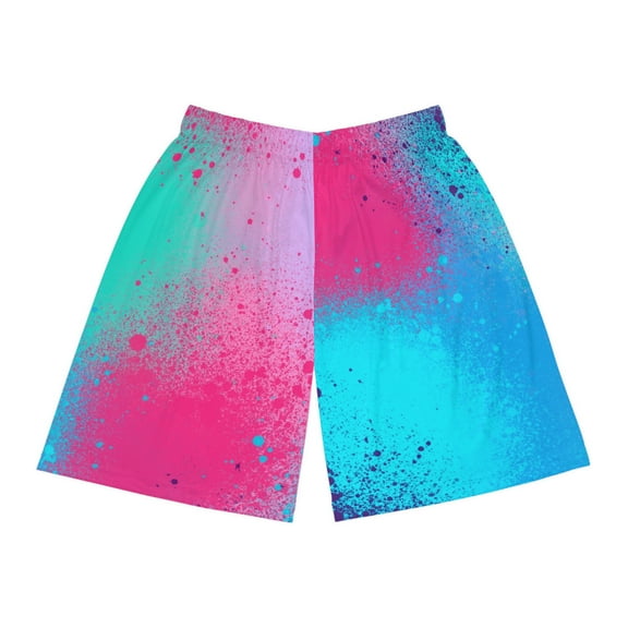 Airbrush Apparel Graffiti Design Pinks, Purples, Blues, Shorts (AOP)