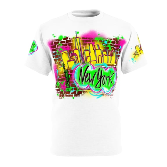 Airbrush Apparel, New York City, NY Graffiti Design Unisex Cut & Sew Tee