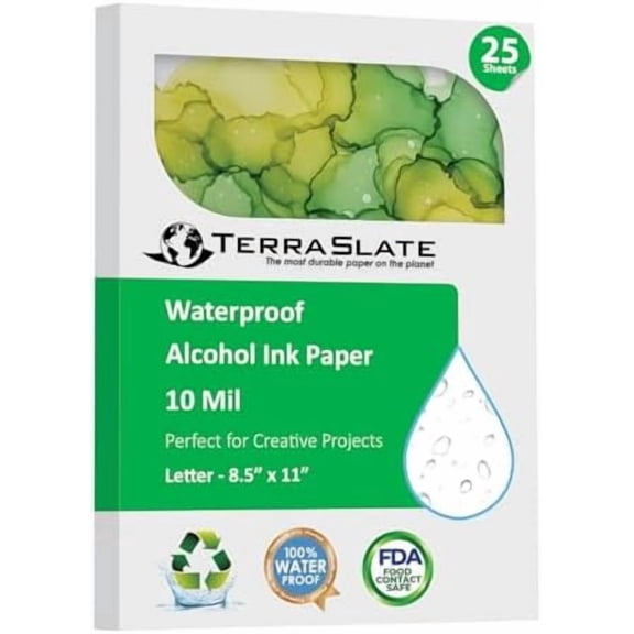 Airbrush Art Paper 10 Mil 8.5" x 11", for Drawing, Painting and Sketching, 25 Sheets$$Art & Craft