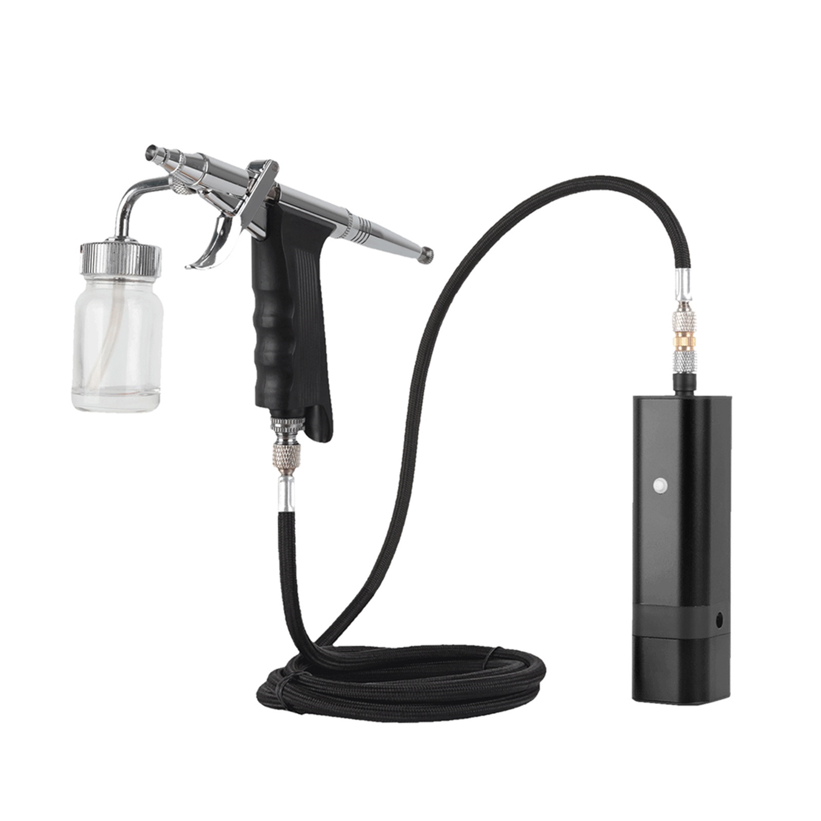 Airbrush Compressor Kit with Siphon Trigger Type Spray Gun for Art