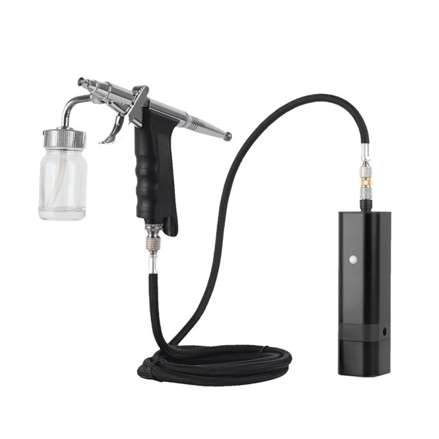 Airbrush Compressor Kit with Siphon Trigger Type Spray Gun for Art