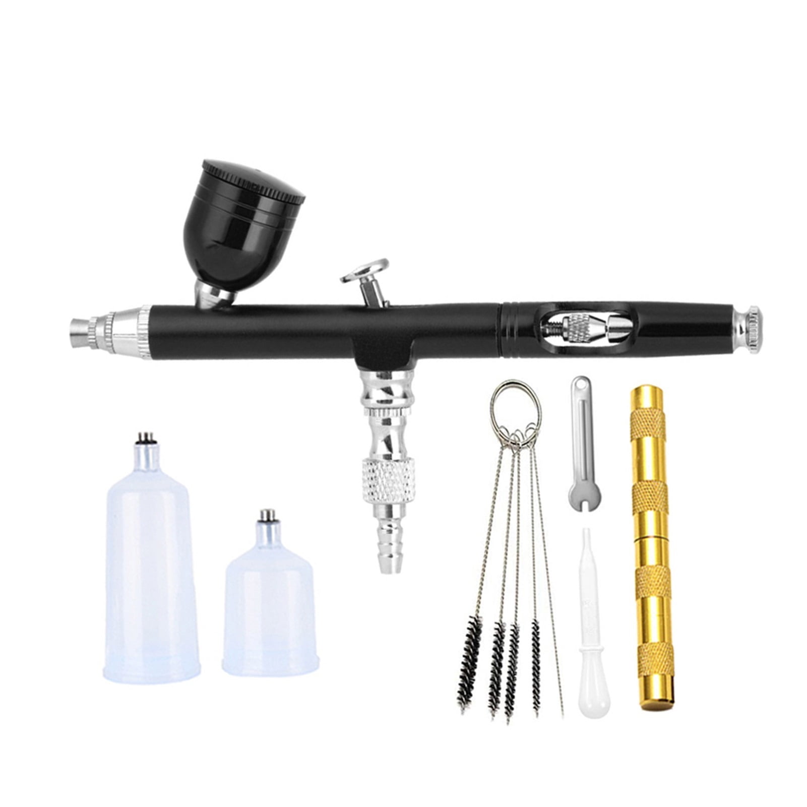 Airbrush Dual Action Gravity Feed 0.3mm Nozzle Spray Gun Cake Decorating Nail Manicure With Clean Kit ,Versatile applications