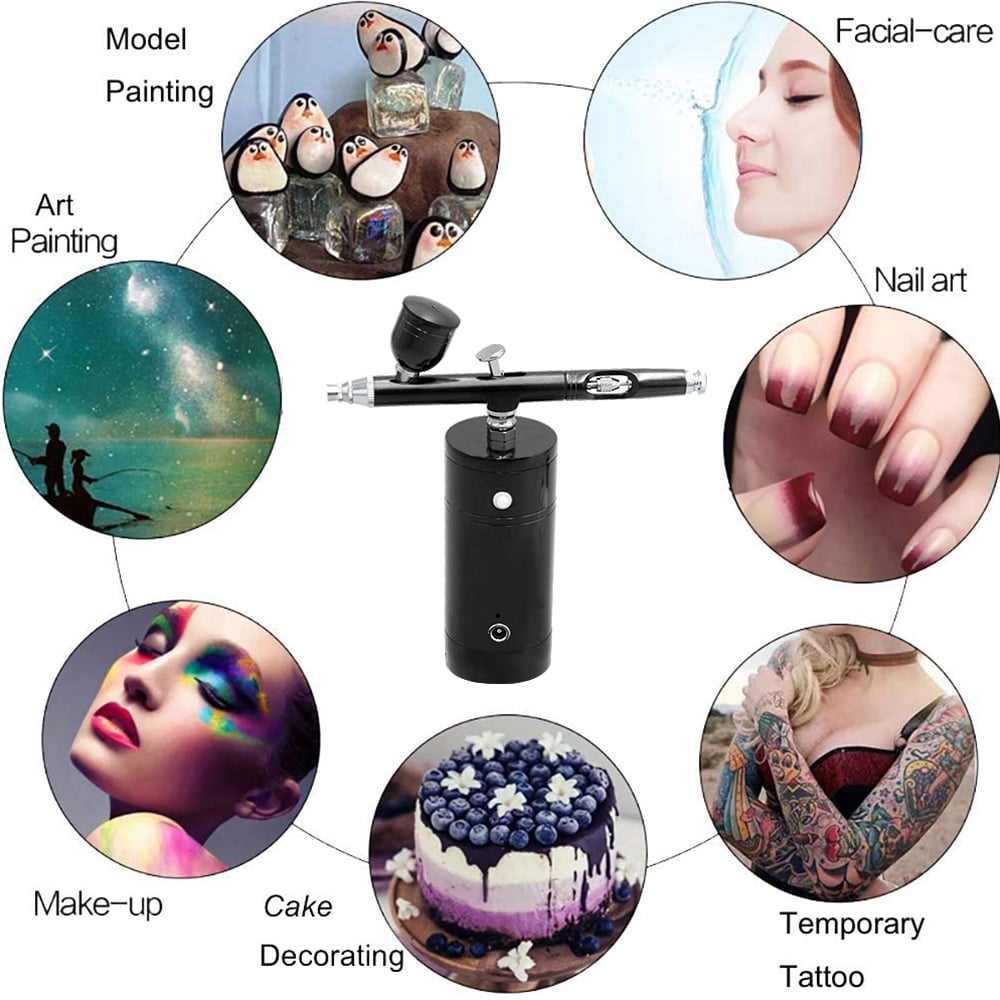 Airbrush Kit,Airbrush Makeup Tattoo Spray Pump Handheld Pump Handheld Airbrush Compressor Spray Pump Kit Portable Usb Airbrush Kit Portable Airbrush Compressor Airbrush Compressor Spray Jinmie