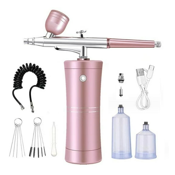 Airbrush Kit Cordless Mini Airbrush with Compressor Set with 0.3mm Nozzle Portable Makeup Oxygen Machine B