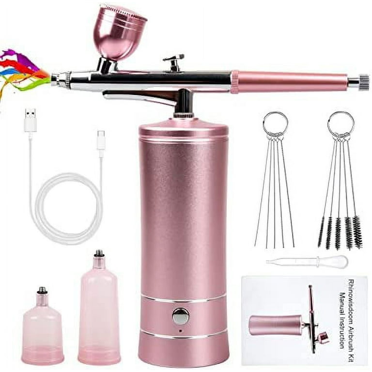 Airbrush Compressor Kit With Rechargeable Air Brush Oxygen Bubble Therapy  Injector Facial Machine - AliExpress