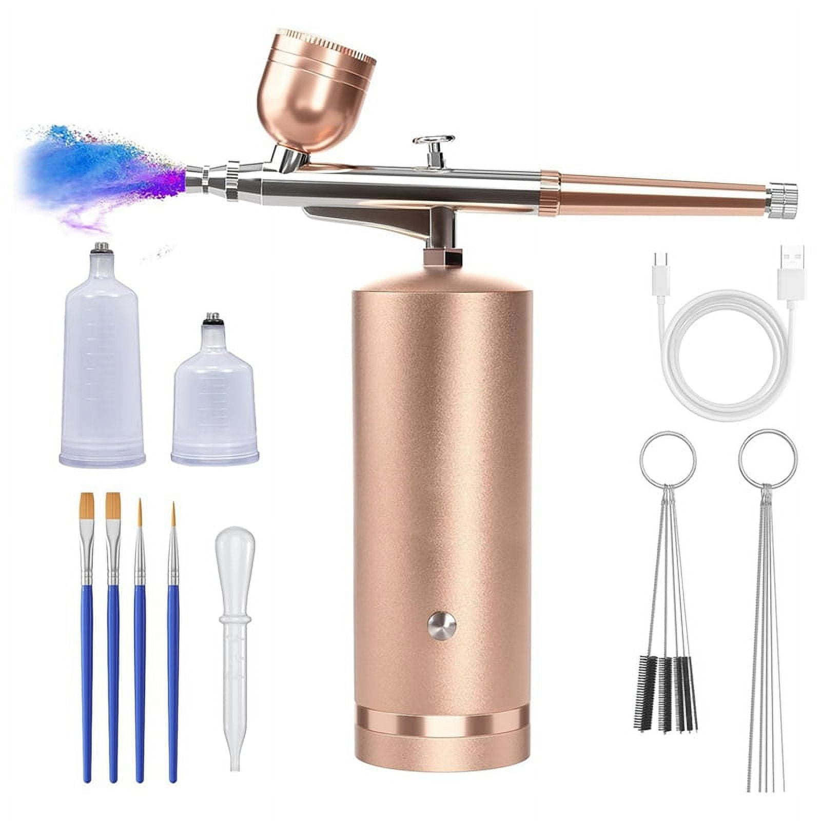  Airbrush Nail Art Kit with Compressor Portable Auto Handheld  Gun 0.3mm Tip, 27Psi air Pressure, Rechargeable Compressor, for Painting,  Tattoo, Nail Art, Model Coloring, Makeup and Cake Decorating : Arts, Crafts