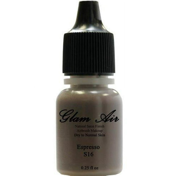 Airbrush Makeup Foundation Satin S16 Espresso Water-based Makeup Lasting All Day 0.25 Oz Bottle