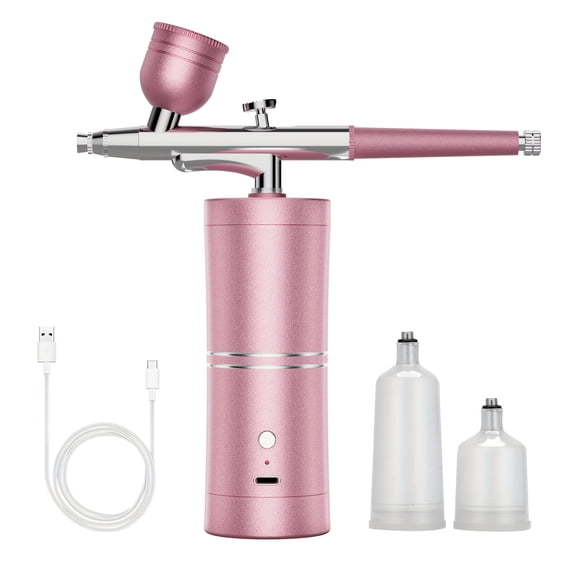 Airbrush for Nails Cordless Portable Airbrush Kit with Compressor High-Pressure Rechargeable Air Brush Spray Machine with 0.3mm Nozzle for Painting Makeup Model Barber Cookie Cake