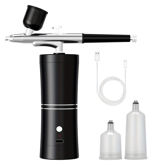 Airbrush for Nails Cordless Portable Airbrush Kit with Compressor High-Pressure Rechargeable Air Brush Spray Machine with 0.3mm Nozzle for Painting Makeup Model Barber Cookie Cake