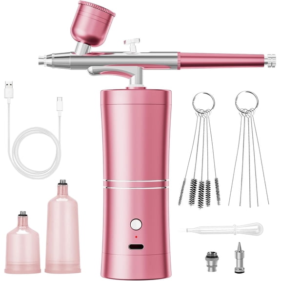 Airbrush for Nails Portable Airbrush Kit, High-Pressure Rechargeable Air Brush Spray Machine -Wireless Air Brush for Barber, Nail Art, Cake Decor, Makeup, Model Painting