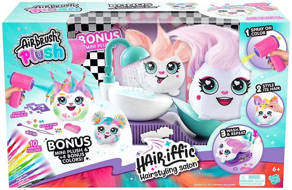 Airbrush Plush Hair-iffic Hairstyling Salon Activity Kit