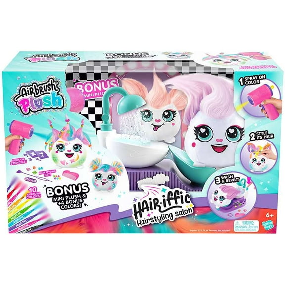 Airbrush Plush Hair-iffic Hairstyling Salon Activity Kit