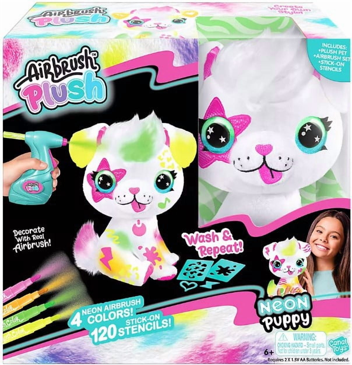 Airbrush Plush NEON Puppy Activity Kit
