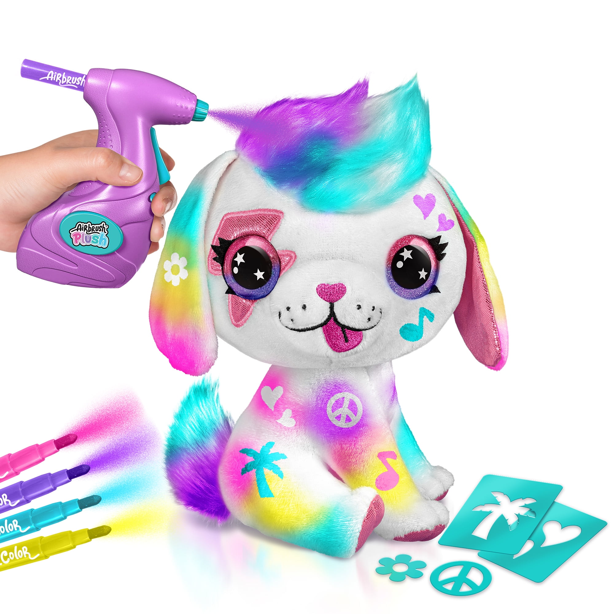  Canal Toys Personalize Airbrush Plush Large Puppy! Decorate,  wash, Repeat! Customize Your own Spray Art Plush with Markers, Battery  Powered Airbrush and 100+ Stencils. Ages 6+ : Everything Else
