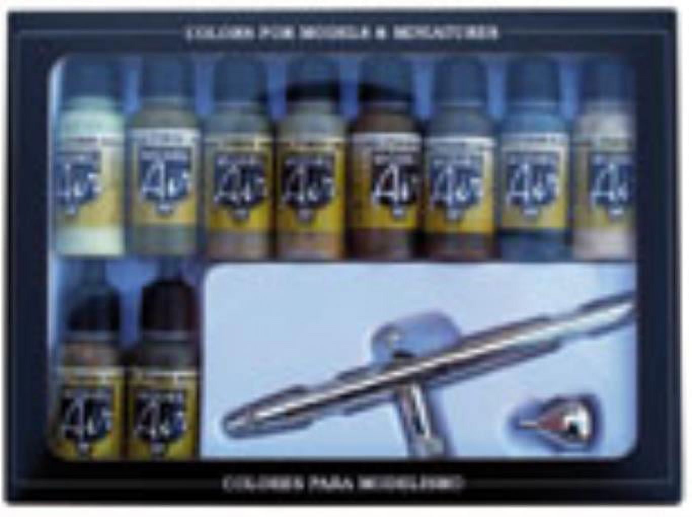 Airbrush Set - Camouflage Colors, 11 Piece Set New