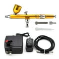 thumbnail image 1 of Airbrush Sets Gold 0.3mm Airbrush With Mini Compressor No Automatic Shutdown And Cleaning Tools Kits For Makeup Model Painting ,Versatile applications, 1 of 6
