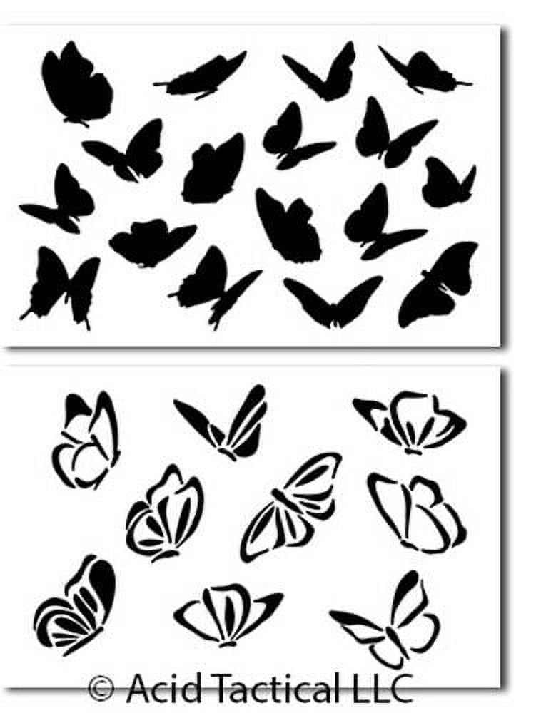 Rub N Etch Stencil - Butterfly Assortment