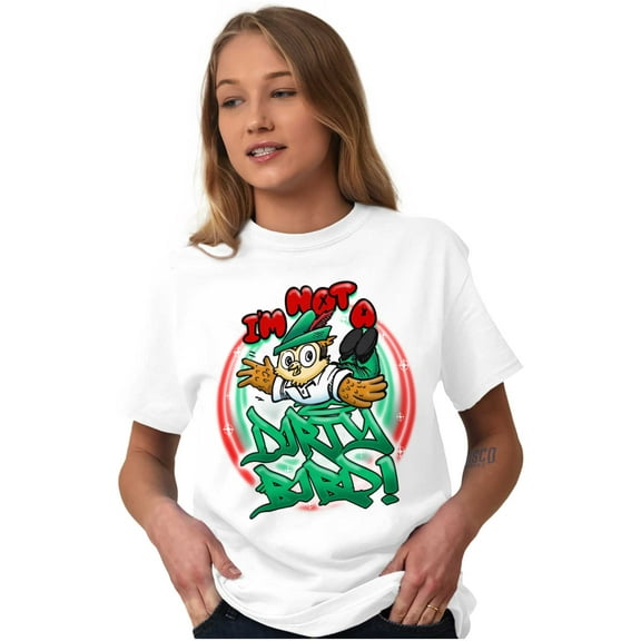 Airbrush Woodsy Owl Not A Dirty Bird Men's Graphic T Shirt Tees Brisco Brands M