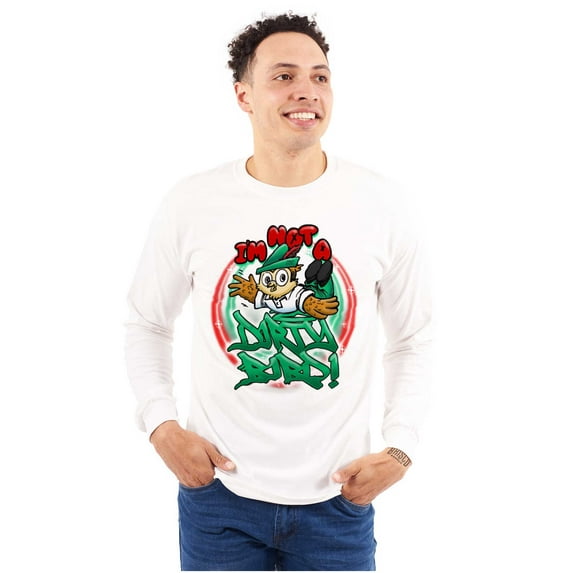 Airbrush Woodsy Owl Not A Dirty Bird Unisex Plus Size Long Sleeve Shirt Brisco Brands 2X