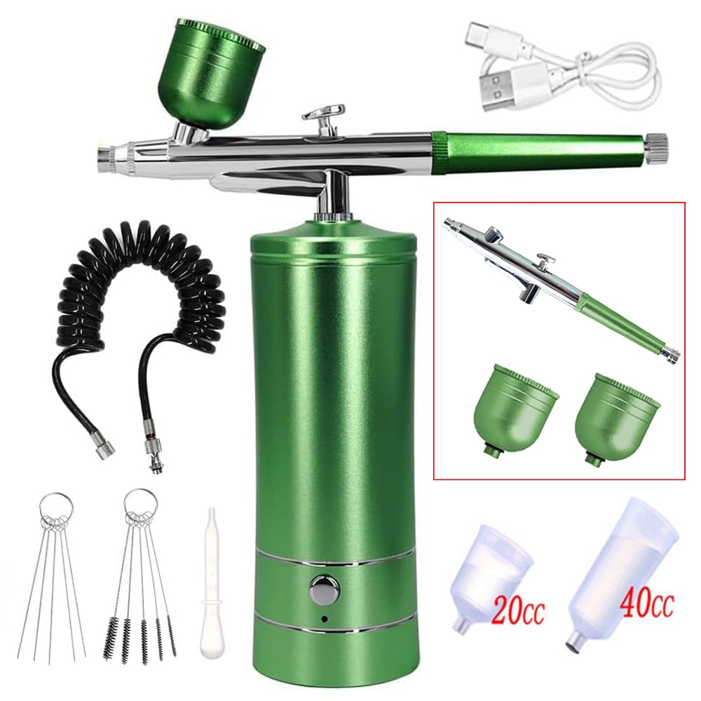 Airbrush with Compressor Airbrush Spray Gun for Paint Painting Modeling Crafts Nail Art Cake Portable Wireless Spray Gun Kit